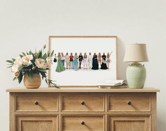 12 Eras of Costumes | Print At Home | Fashion Wall Art (Digital Download)