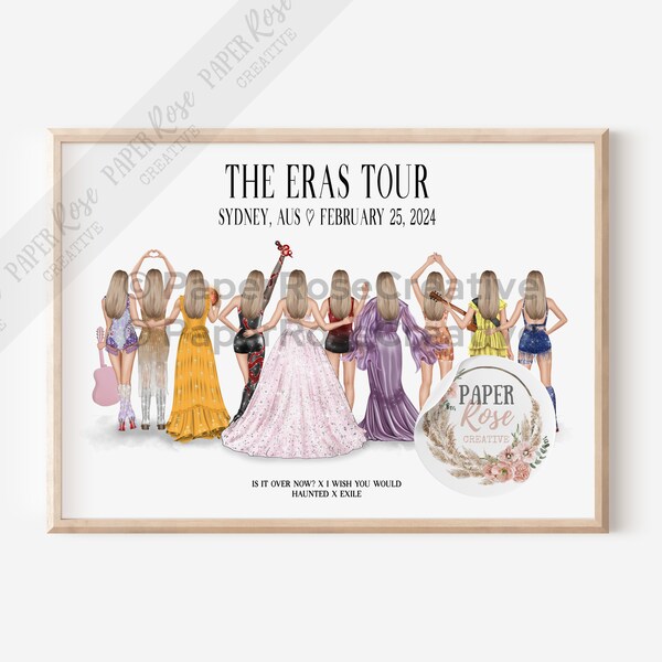 Taylor Eras Tour (personalizable) Impresión de arte sin marco