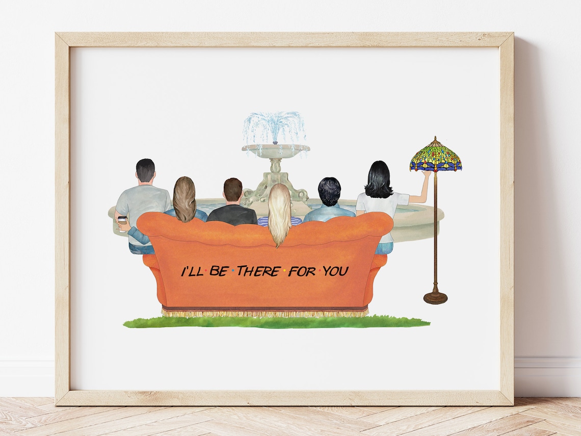 Friends Sofa Design Original Collection Personalised Print Etsy