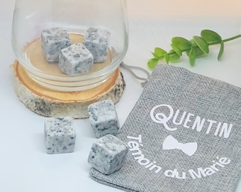 Glaçons en granit pour témoin du marié, cadeau témoin original