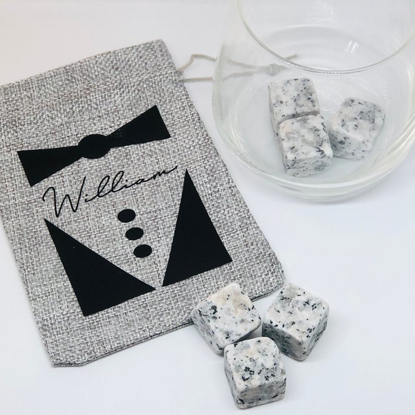 Granite ice cubes for the groom's witness, original witness gift, Christmas gift, birthday, original men's gift, future groom