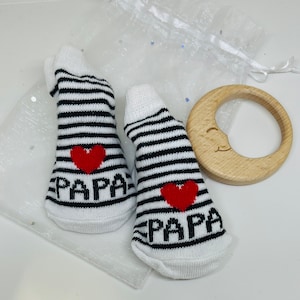 Socks "I love daddy" for newborn, birth, pregnancy, baby