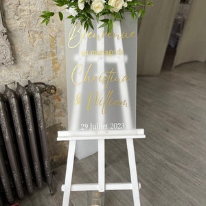 Panneau de bienvenue chic pour mariage, baby shower, baptême, anniversaire... image 3