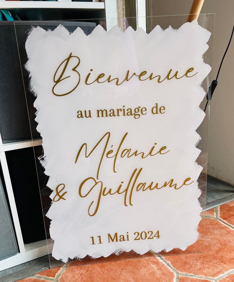 Panneau de bienvenue chic pour mariage, baby shower, baptême, anniversaire... image 4