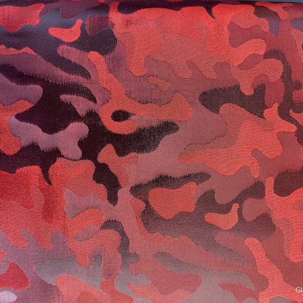 Camouflage Viskose Futterstoff rot