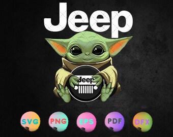 Download Baby Yoda Jeep Png Baby Yoda Sublimation Design Baby Yoda Jeep Only In A Jeep Baby Yoda Lover Gifts Clip Art Art Collectibles