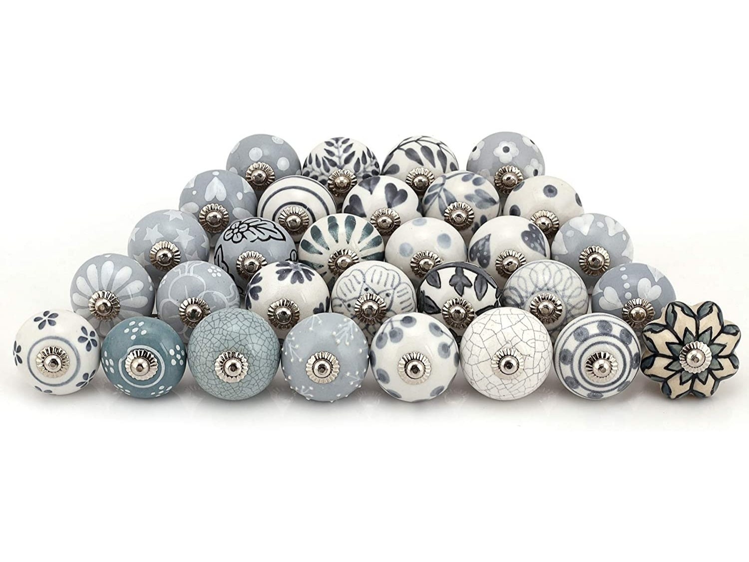 Ceramic knobs Vintage Assorted Colourful Pottery Drawer Handle Etsy