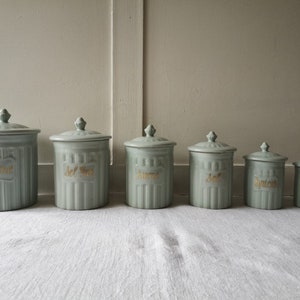 Antikes französisches 6er Set Küchenkanister Made by | Etsy