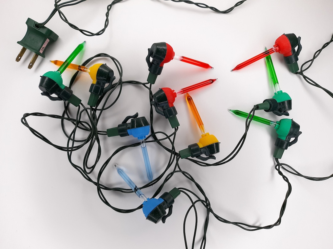 Vintage Mini Bubble Lights Christmas Bubble Lights Multicolor Etsy