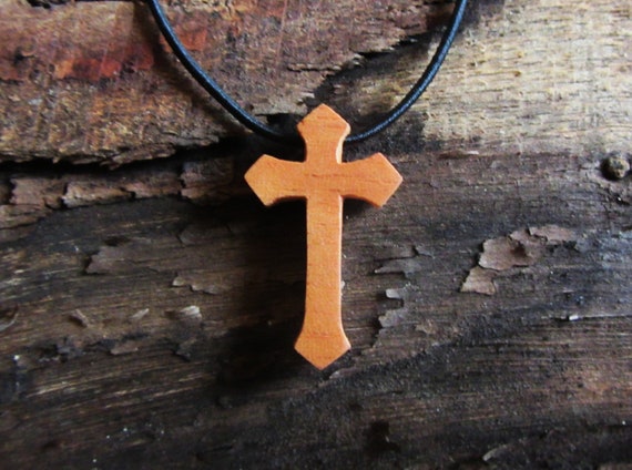 Handmade Wooden Cross Necklace Etsy Canada
