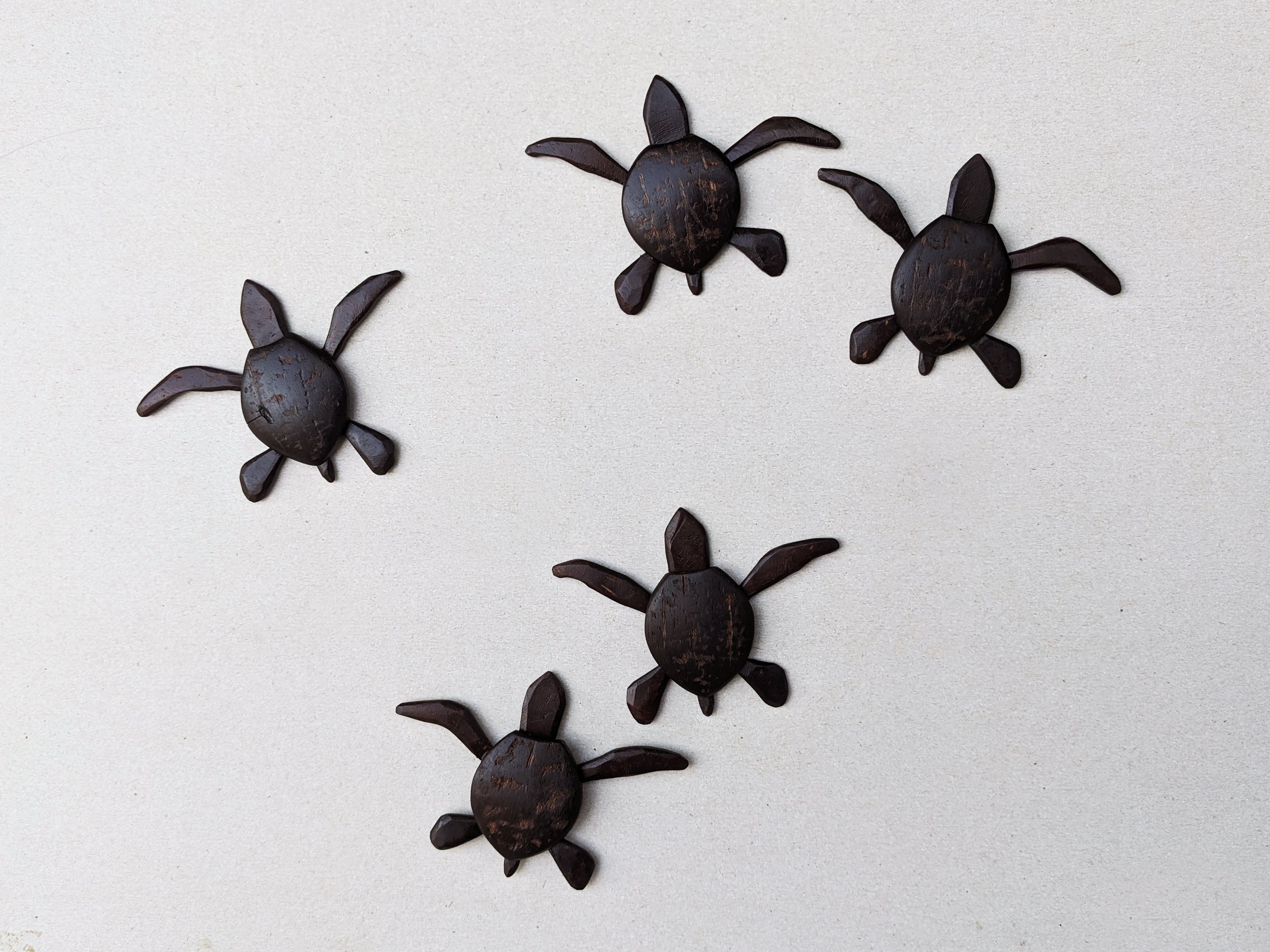 5 Set of Baby Sea Turtles Wall Decor Wooden Animal Wall Art Etsy