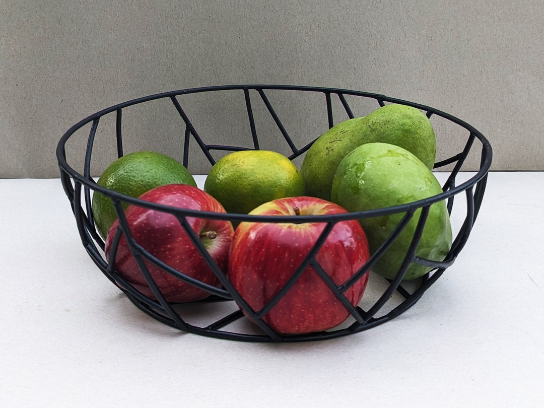 Metal Wire Basket Fruit Bowl Kitchen Basket Vegetable Etsy