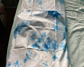 PILLOW CASE SET 40's Retro Tie Dyed Blue White Brand New