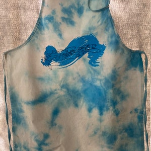 CHEF'S APRON Silkscreen Fish Tie Dye