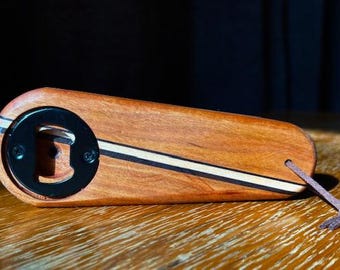 Abridor de botellas con diseño de rayas de cereza