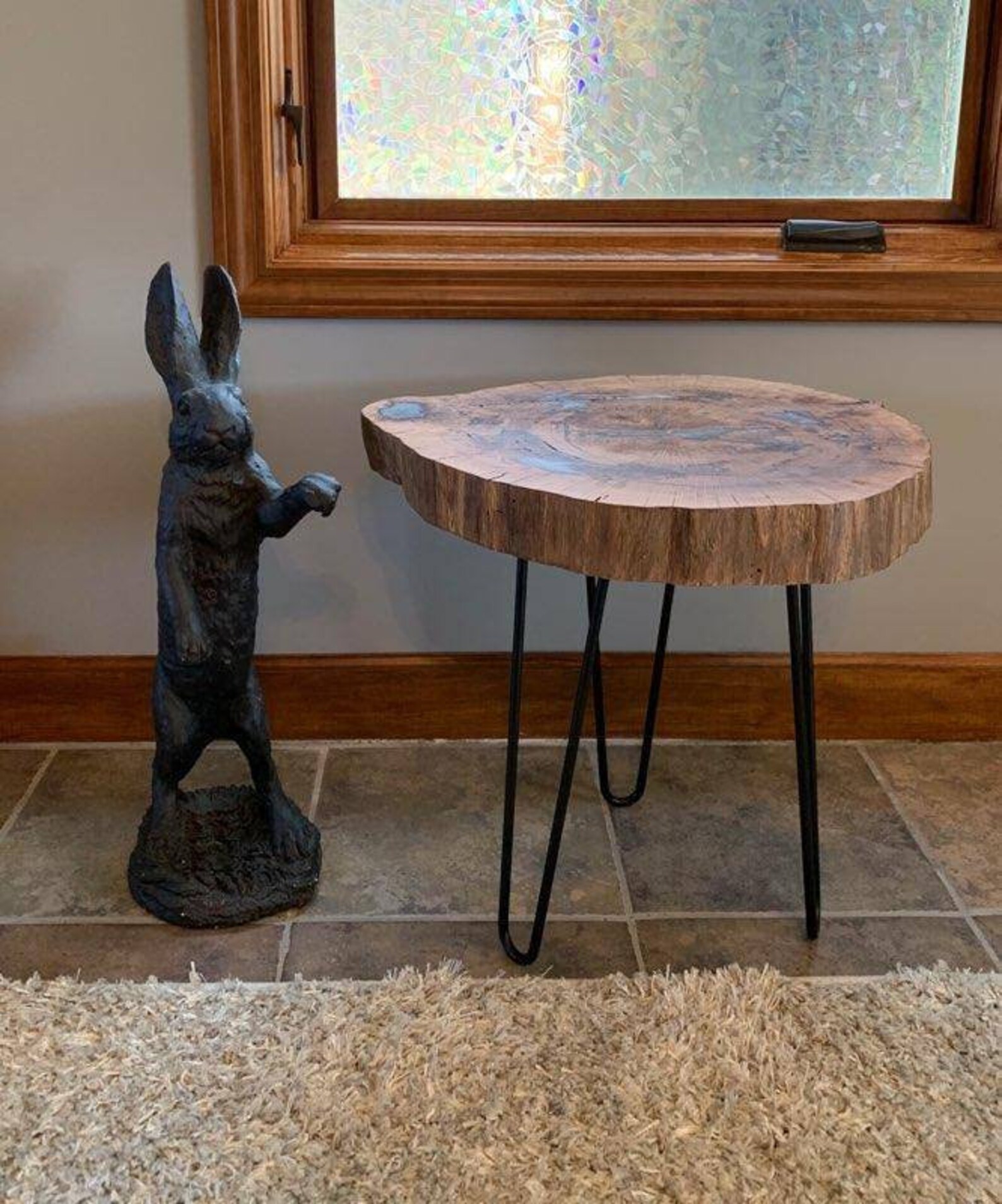 Live edge epoxy side table Etsy