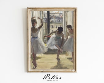 Vintage Ballerina Painting | Antique Ballerina Painting | Girls Room Ballerina Art | Girls Nursery Decor | Printable Wall Art | BALLET | 418