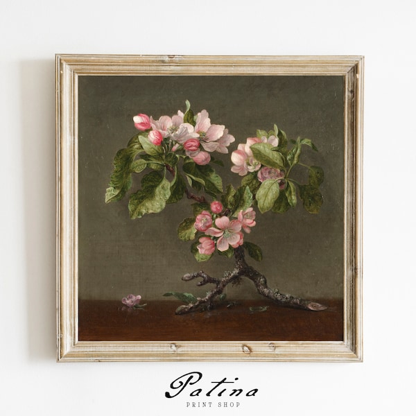 FLORAL | Gallery Wall Vintage | Square Print | Flower Painting | Botanical Print | Farmhouse Décor | Downloadable Art | Printable | 222