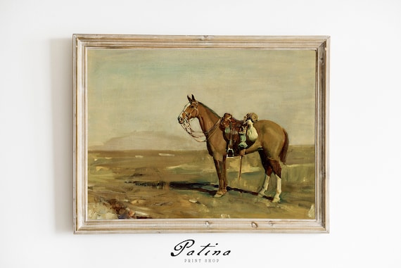 Horse Painting | Vintage Horse Print | Equine Art | Farmhouse Wall Décor | Printable Wall Art | Downloadable Art | MARE | 341