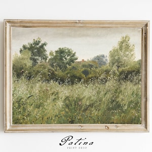 Vintage Field Print | Country Painting | Farmhouse Wall Decor | Vintage Printable Art | FIELD | 266