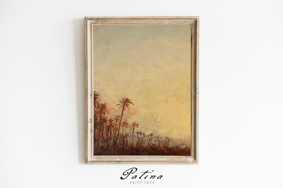 Vintage Tropical Tree Painting | Palm Tree Print | Botanical Art | Printable Wall Art | Downloadable Art | PALMS | 291
