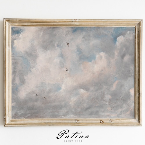 Cloud Painting Nursery Wall Art Cloud Art Cloud Print Etsy