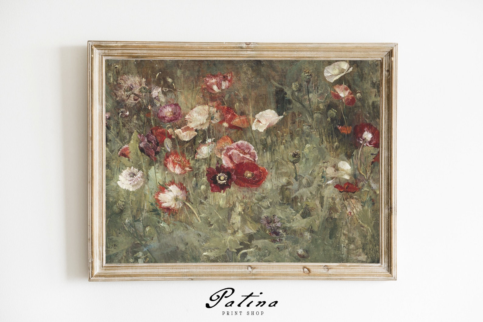 Vintage Flower Print | Floral Painting | French Cottage Decor ...