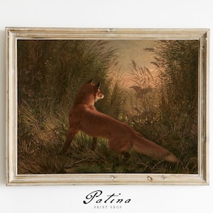 Hunting | Vintage Animal Print | Printable Wall Art | Downloadable Art | FOX | 310