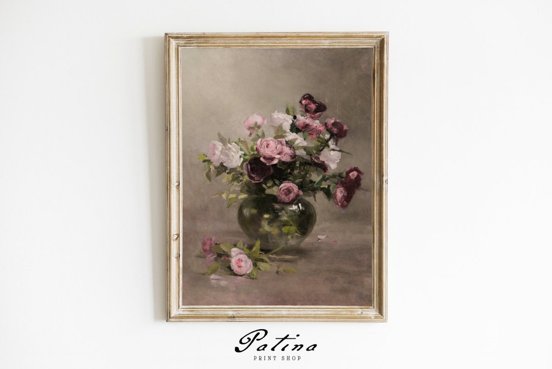Vintage Roses Print | Rose Still Life Painting | Antique French Art ...