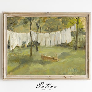 Vintage Farmhouse Laundry Painting | Laundry Room Décor | Laundry Room Art |Digital Download | LAUNDRY | 274