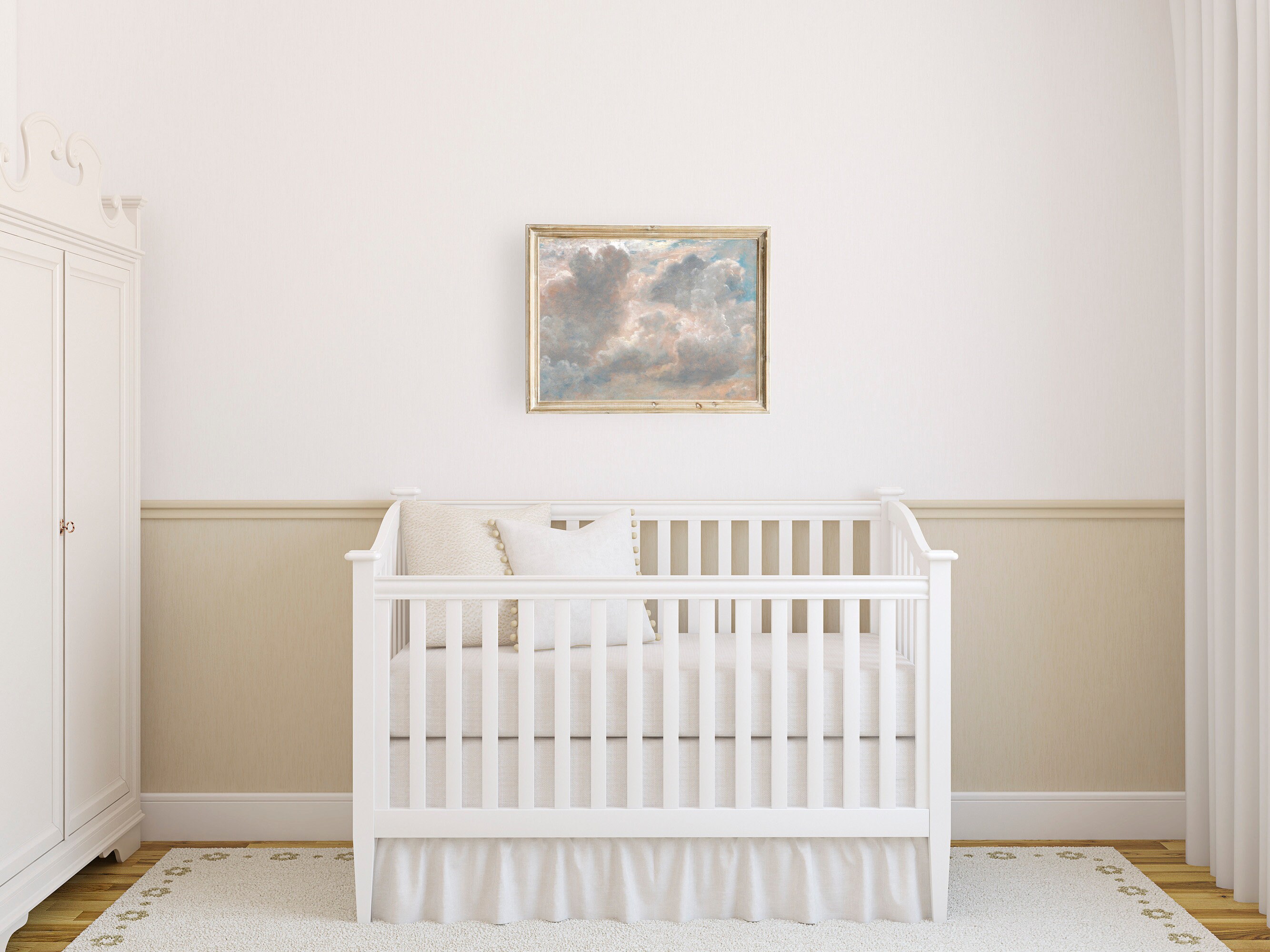 CLOUD STUDY | Clouds Print | Cloud Painting | Nursery Wall Art | Cloud ...