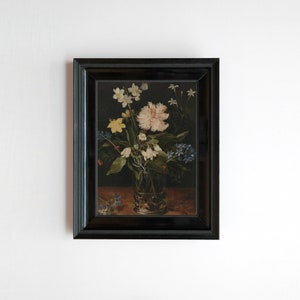 Floral Still Life Painting Moody Art Print Vintage Flower Painting ...