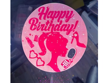 Pink Princess Cake Topper: Sofortiger Puppenkopf Download (PDF)