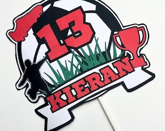 Personalisierte Fußball Geburtstag Tortenfigur (PDF / digitaler Download)