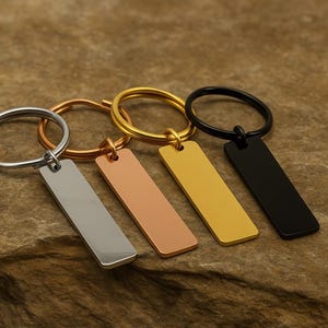 Edelstahl Hundemarke Tiermarke Anhänger Rechteck bunt  mit Gravur