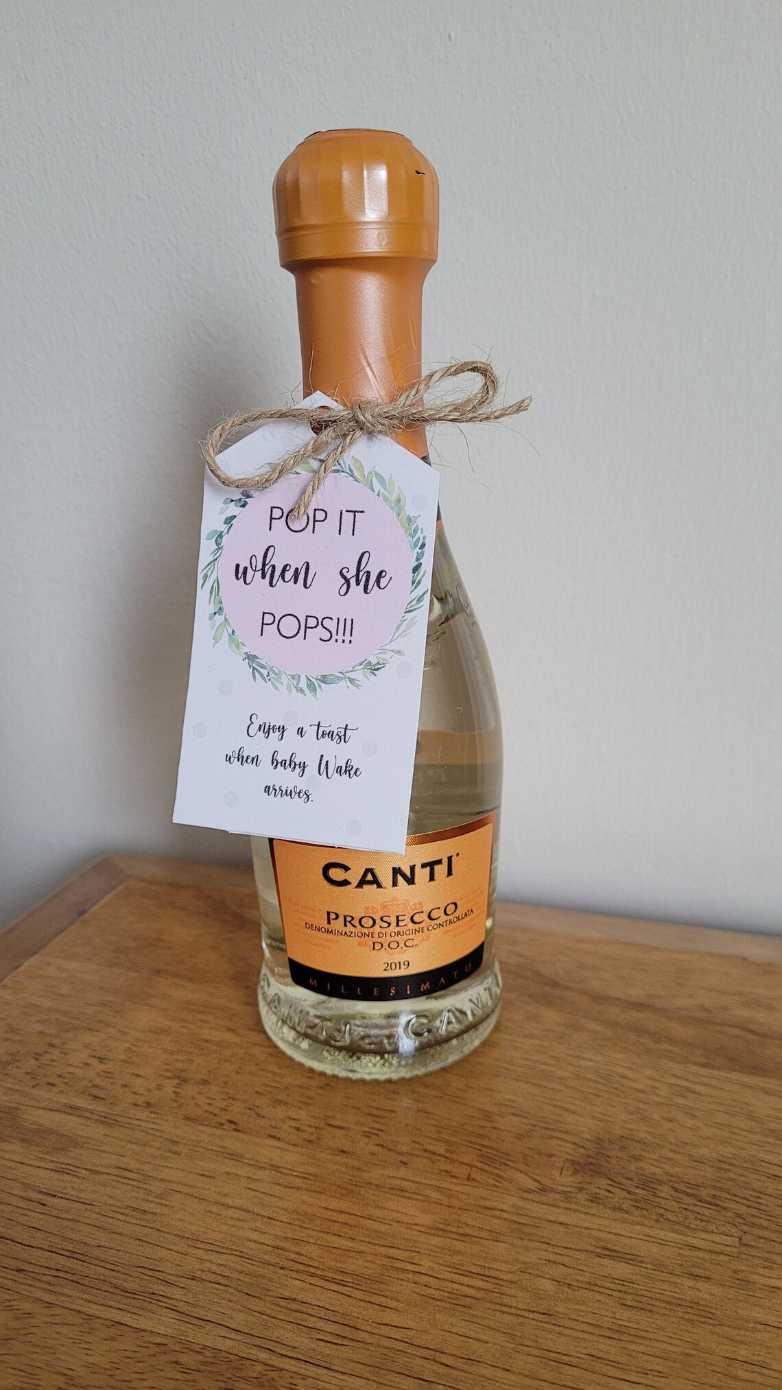BABY SHOWER Prosecco tag Etsy