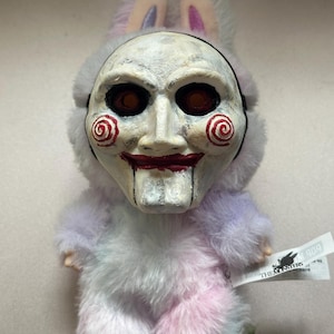 Monster Horror Puppet Labubu Halloween Mask Hand Painted 3D Printed