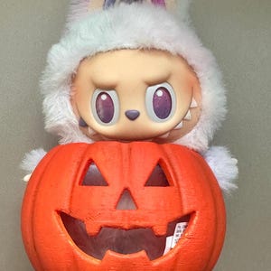 Labubu Kürbis Jack O Lantern Kostüm Handgemaltes 3D Gedruckt