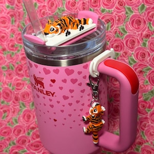 Tiger Tumbler Topper and Charm 40oz 30oz Stanley Cup Accessories Keychain