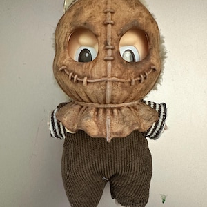 Horror Monster Labubu Halloween White Hand Painted 3D Printed