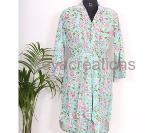 Unique Style Summer Wear Cotton Long Shirt, Soft Cotton Long Shirt Sleepwear Night Robe, Bathrobe, Boho Hippie Kimono Style Shirt Gift Her