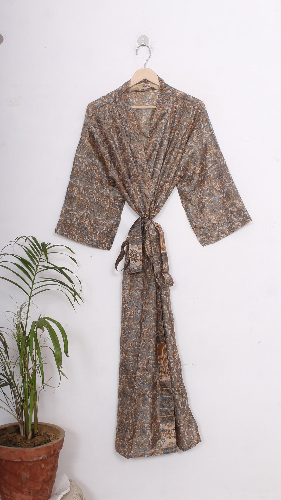 Maternity Robes Sleepwear House Coat Dressing Gown Patchwork Bathrobe ...