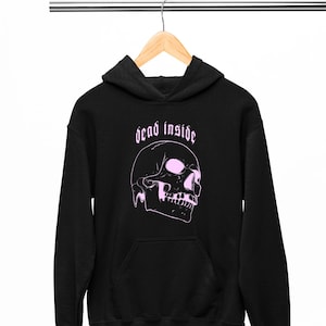 Dead Inside Goth Hoodie (Skull Hoodie, Goth Clothes, Alt Clothing, Plus Size Goth, Pastel Goth, Grunge, Skeleton, Punk, Horror, Emo, Edgy)