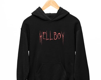 Hellboy Goth Hoodie (Lil Peep Hoodie, Goth Clothes, Plus Size Goth, Alt Clothing, Emo Sweater, Edgy Clothing, Mall Goth, Soft Grunge Hoodie)