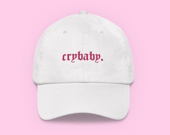 Crybaby Gothic Hat (Lil Peep Hat, Goth Dad Hat, Goth Hat, Goth Clothes, Lil Peep Clothing, Lil Peep Merch, Alt Clothing, Aesthetic Hat)
