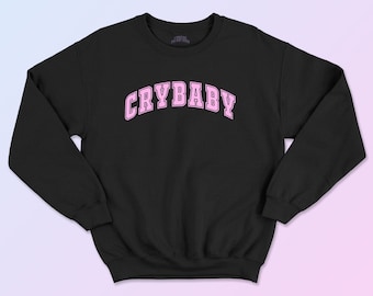 Crybaby College Sweatshirt (Lil Peep Sweatshirt, University Sweatshirt, Lil Peep Shirt, Sorority Sweatshirt, Alt, Pastel Goth Crewneck)