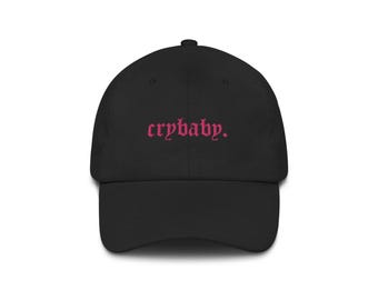 Crybaby Gothic Hat (Lil Peep Hat, Goth Dad Hat, Goth Hat, Goth Clothes, Lil Peep Clothing, Lil Peep Merch, Alt Clothing, Aesthetic Hat)