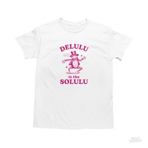 Delulu Is The Solulu, Funny Delusional Shirt, Frog T Shirt, Dumb Y2k Shirt, Stupid Sarcastic Shirt, Depression Cartoon Tee, Silly Meme Shirt