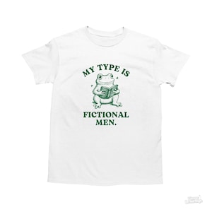 T-shirt homme fictif, chemise amateur de livres drôles, t-shirt de lecture grenouille, chemise stupide de l'an 2000, déséquilibré, cadeau meilleur ami, chemise mème idiote, t-shirt loufoque