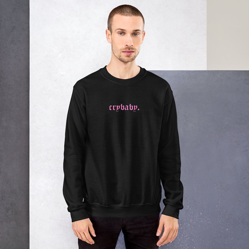 Crybaby Goth Sweatshirt (Lil Peep Sweatshirt, Lil Peep Clothing, Lil Peep Shirt, Alt Clothing, Egirl Clothing, Pastel Goth Clothes)